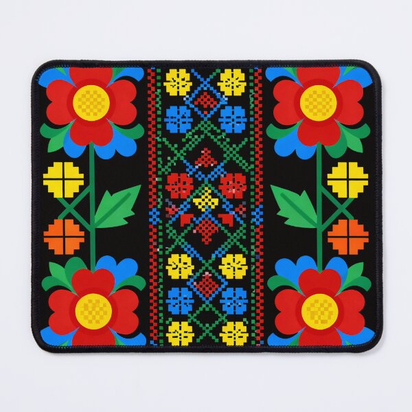 Item preview, Colorful Maramureș Romanian Embroidery – Traditional Folk Floral Cross-Stitch Pattern designed and sold by Maximilianos.