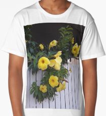 yellow flowers on the gatedoor Long T-Shirt