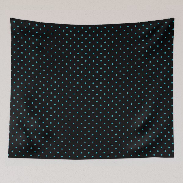 Item preview, Aqua Blue Small Polka Dots On Black designed and sold by POLKAIWERX.