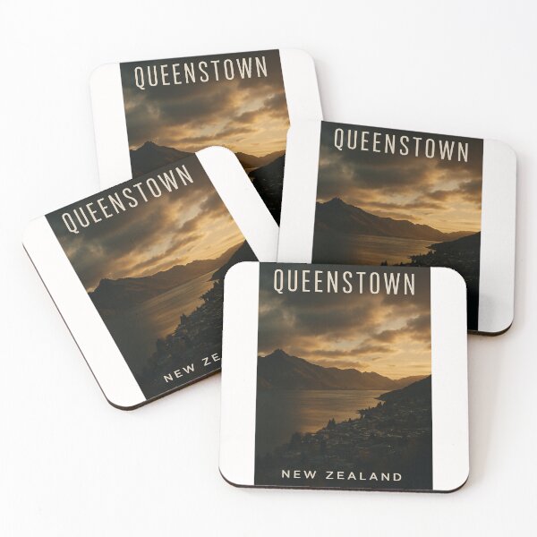 Item preview, Queenstown and Lake Wakatipu at Sunset, New Zealand designed and sold by Places On Earth.