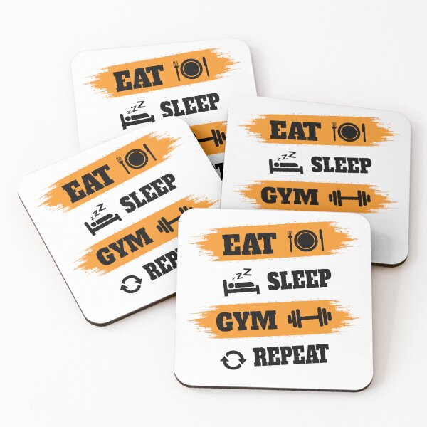 Item preview, Eat Sleep Gym Repeat Fitness Lifestyle Mantra designed and sold by ArtLabCreations.