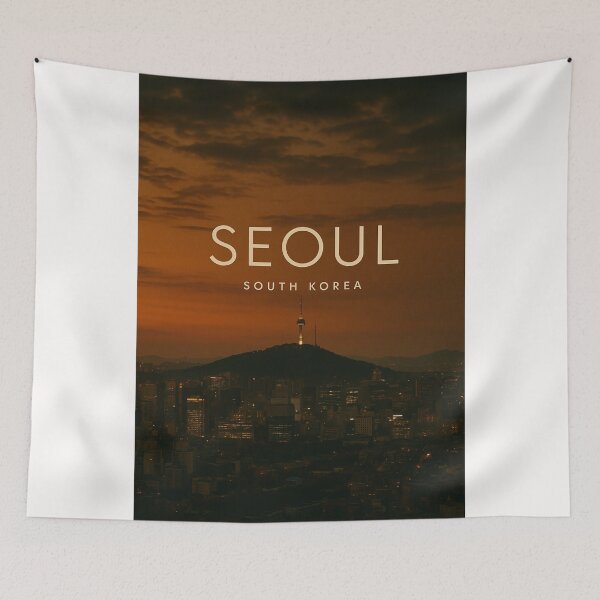 Item preview, Namsan Tower and Seoul Skyline at Sunset, South Korea designed and sold by Places On Earth.