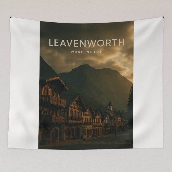 Item preview, Bavarian-Inspired Streets of Leavenworth, Washington at Sunset designed and sold by Places On Earth.