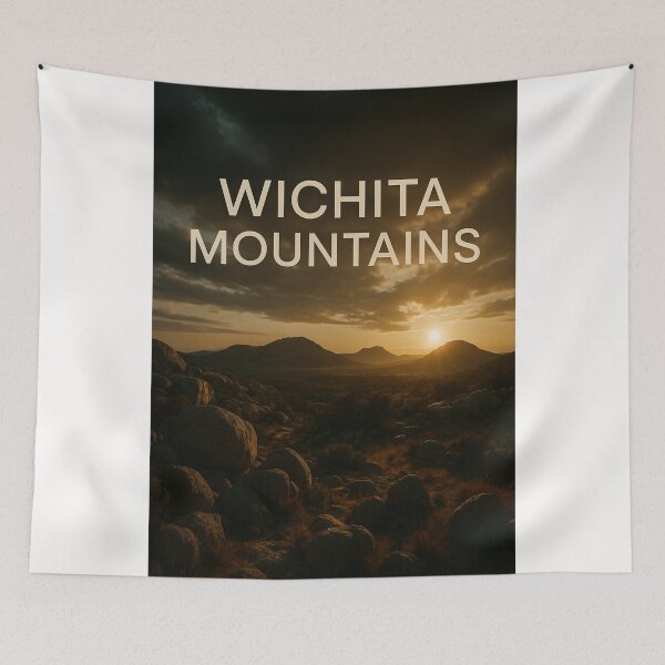 Item preview, Sunset over Wichita Mountains, Oklahoma designed and sold by Places On Earth.