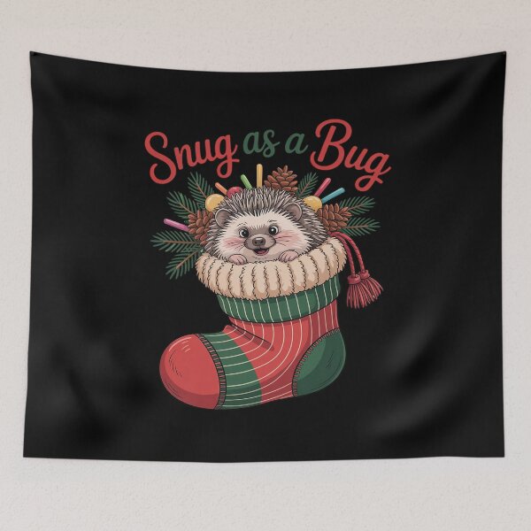 Item preview, Snug as a Bug Hedgehog Xmas Christmas designed and sold by VladoZork.