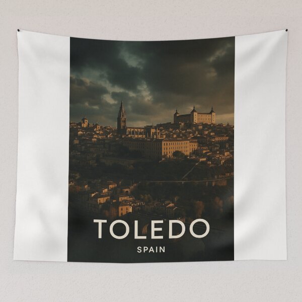 Item preview, Historic Skyline of Toledo, Spain with Cathedral and Alcázar designed and sold by Places On Earth.