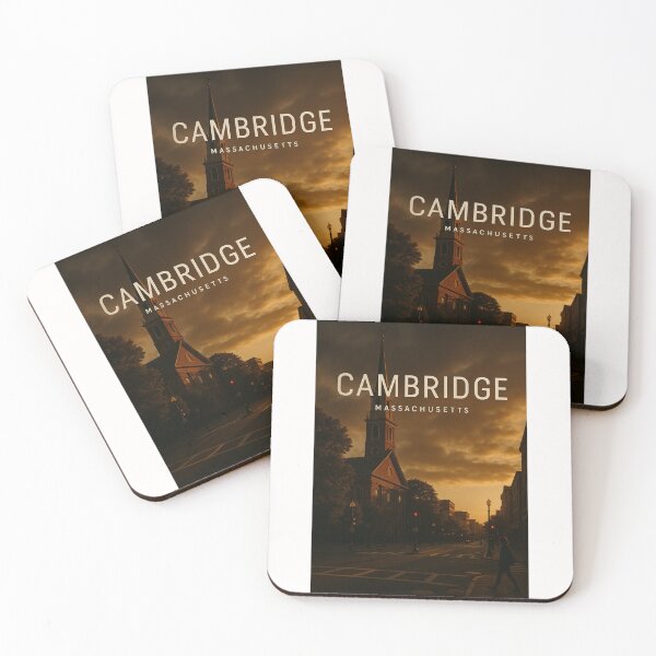 Item preview, Historic Streets of Cambridge, Massachusetts at Sunset designed and sold by Places On Earth.
