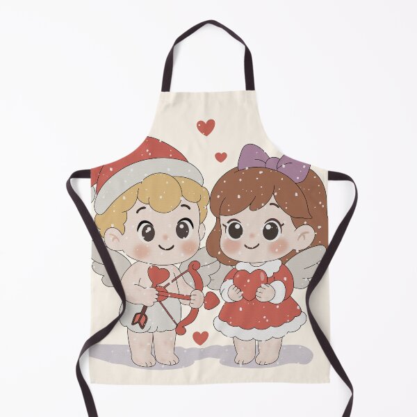 Item preview, Kawaii Christmas Cupid Couple – Cute Holiday Love Illustration designed and sold by wanderbloomm.