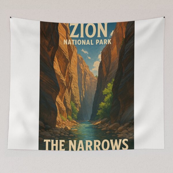 Item preview, The Narrows Canyon, Zion National Park, Utah designed and sold by Places On Earth.