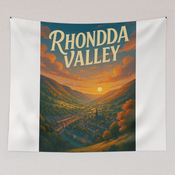 Item preview, Sunset over Rhondda Valley, South Wales designed and sold by Places On Earth.