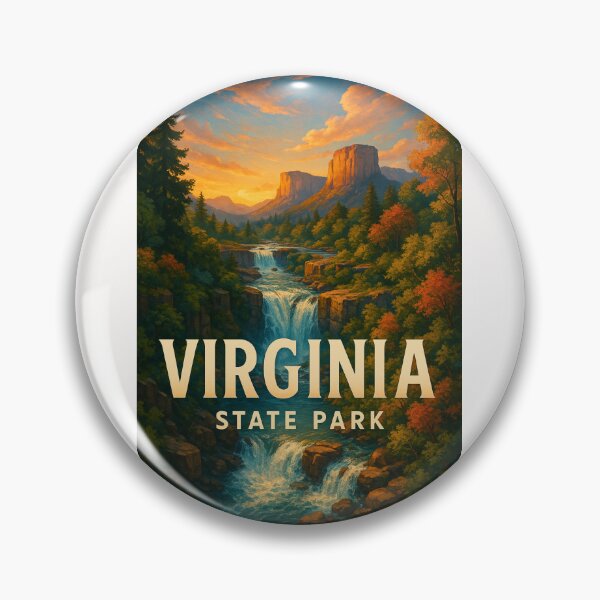 Item preview, Waterfall and Mountain View, Virginia State Park designed and sold by Places On Earth.