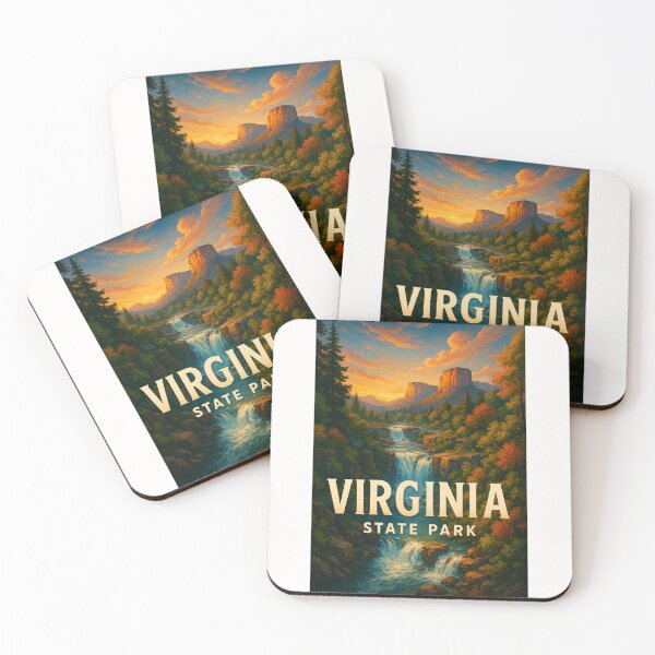 Item preview, Waterfall and Mountain View, Virginia State Park designed and sold by Places On Earth.
