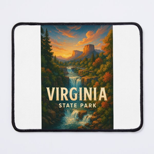 Item preview, Waterfall and Mountain View, Virginia State Park designed and sold by Places On Earth.