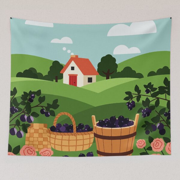 Item preview, Picking blueberries designed and sold by Design4uStudio.