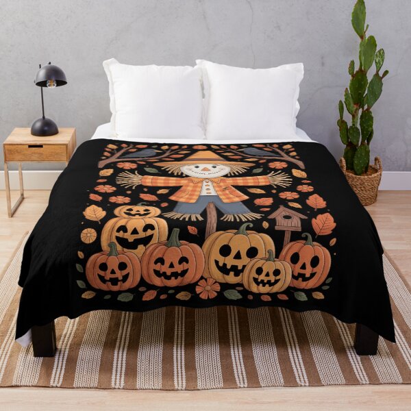 Item preview, Cute Scarecrow Pumpkin Thanksgiving Halloween Hello Fall designed and sold by PunkNation-Arts.
