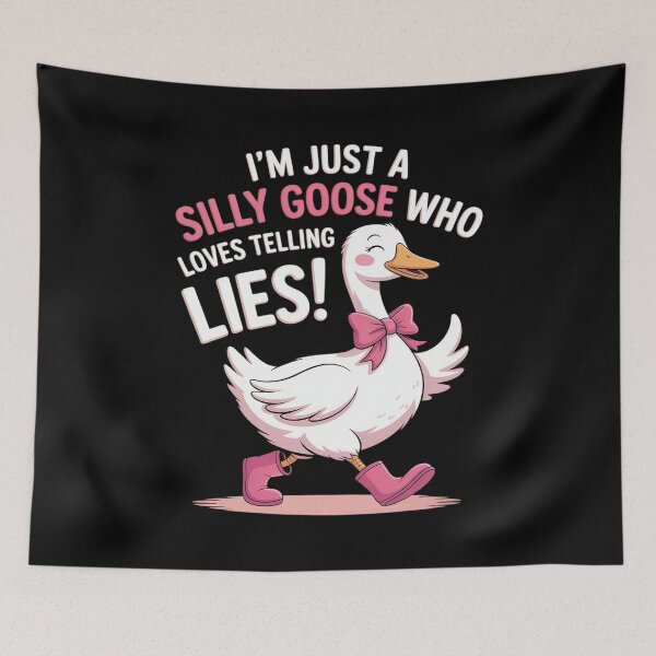 Artikelvorschau, I'm Just A Silly-Goose Who Loves Telling Lies Funny Goose entworfen und verkauft von Idarmotar.