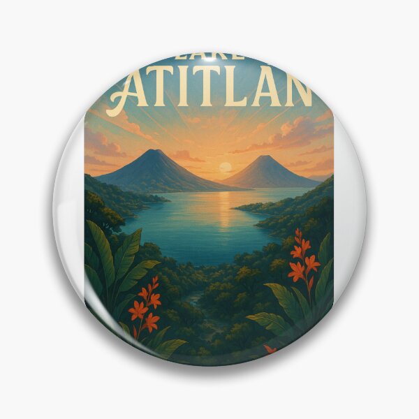 Item preview, Lake Atitlán Sunrise with Volcanoes, Guatemala designed and sold by StampMyPassport.
