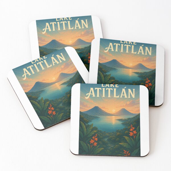 Item preview, Lake Atitlán Sunrise with Volcanoes, Guatemala designed and sold by StampMyPassport.
