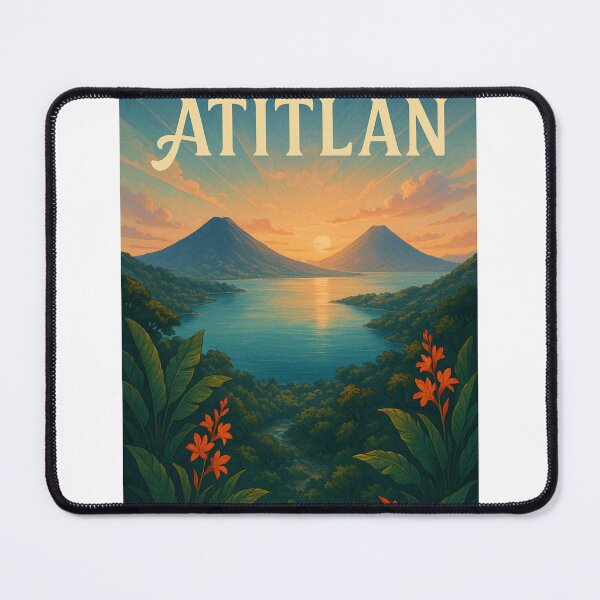 Item preview, Lake Atitlán Sunrise with Volcanoes, Guatemala designed and sold by StampMyPassport.