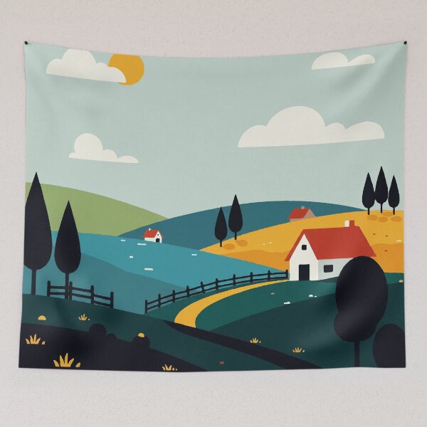 Item preview, Rural landscape designed and sold by Design4uStudio.