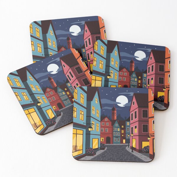 Item preview, Urban landscape at night designed and sold by Design4uStudio.
