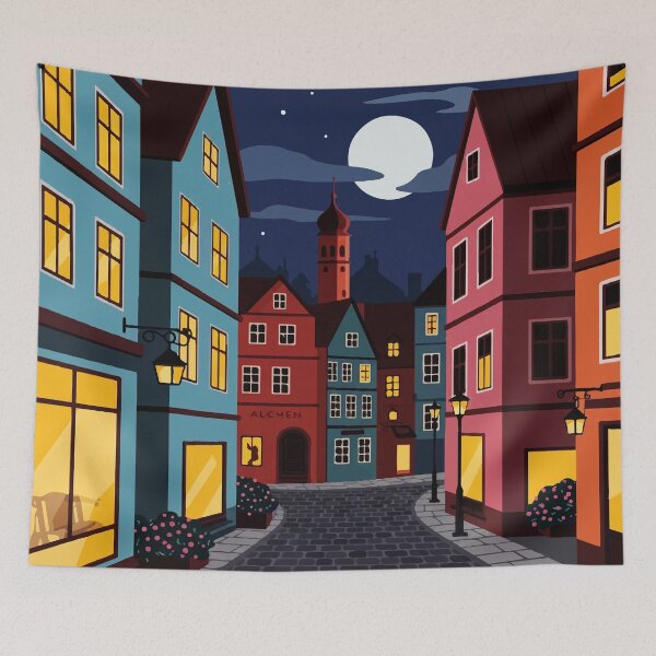 Item preview, Urban landscape at night designed and sold by Design4uStudio.