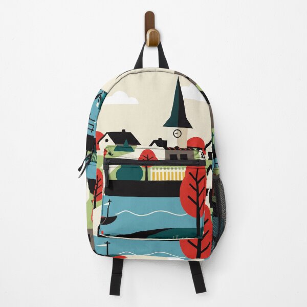 Item preview, Village on the bank of a river designed and sold by Design4uStudio.