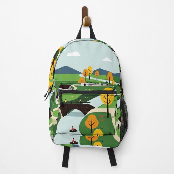 Item preview, Village on the bank of a river designed and sold by Design4uStudio.
