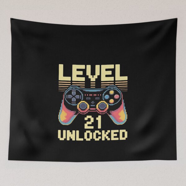 Item preview, 21st Birthday For Men Level 21 Unlocked Gamer 21 Year Old  designed and sold by MonsterBuddiess.