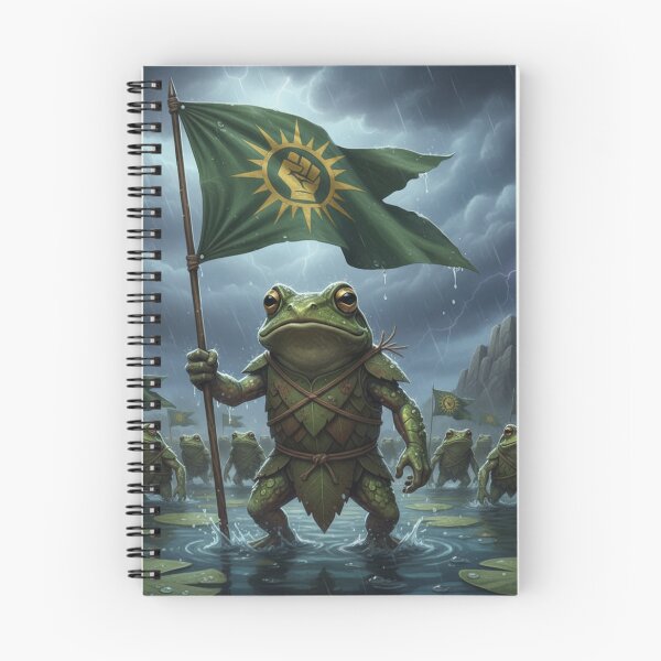 Item preview, Heroic Frog Leader of the Stormy Pond designed and sold by PrintBreeze.