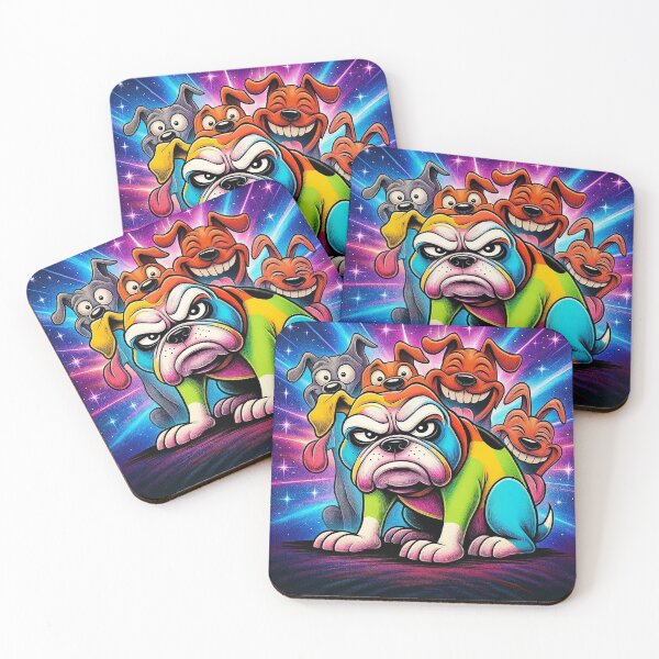 Item preview, Crazy & Funny Cosmic Dogs with Stars designed and sold by SmilingAnny.