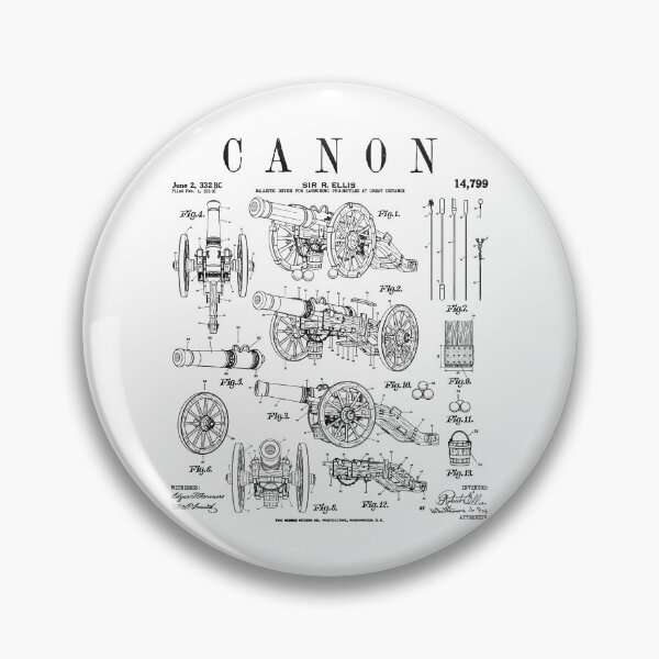Item preview, Canon Medieval Ancient Ballistic Device Funny Vintage Patent designed and sold by GrandeDuc.