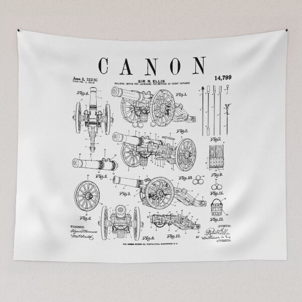 Item preview, Canon Medieval Ancient Ballistic Device Funny Vintage Patent designed and sold by GrandeDuc.