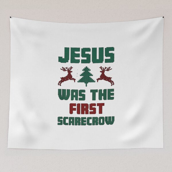 Item preview, Jesus was The First Scarecrow Ugly Sweater Style designed and sold by Coussahi.