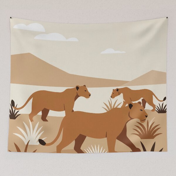 Item preview, Lionesses on safari designed and sold by Design4uStudio.