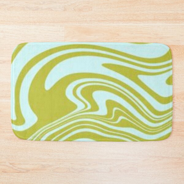 Item preview, Green abstract marbled wavy swirl modern retro pattern  designed and sold by PATTERN4PATTERN.
