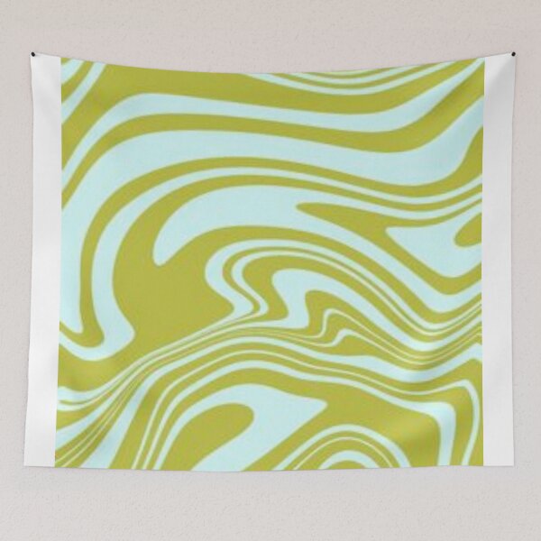 Item preview, Green abstract marbled wavy swirl modern retro pattern  designed and sold by PATTERN4PATTERN.