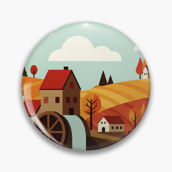 Item preview, Country house with water wheel designed and sold by Design4uStudio.