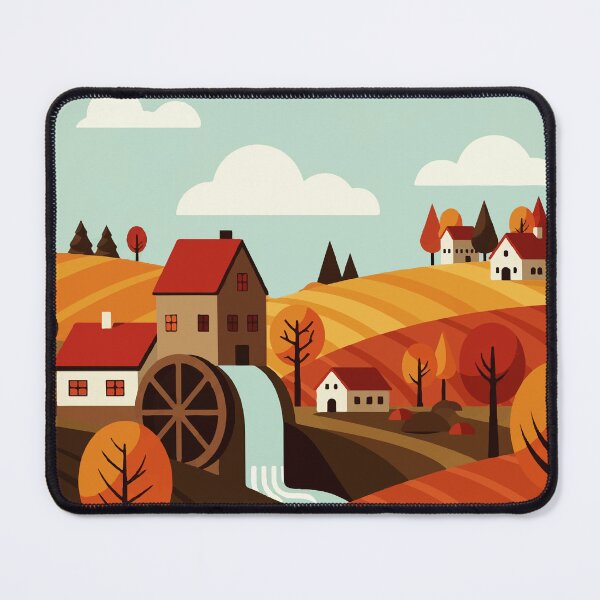 Item preview, Country house with water wheel designed and sold by Design4uStudio.