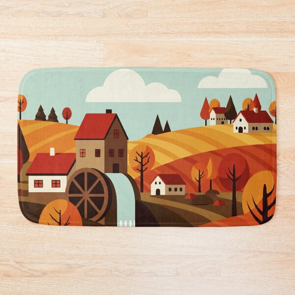 Item preview, Country house with water wheel designed and sold by Design4uStudio.