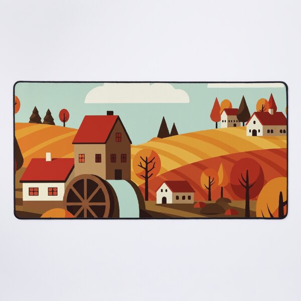 Item preview, Country house with water wheel designed and sold by Design4uStudio.