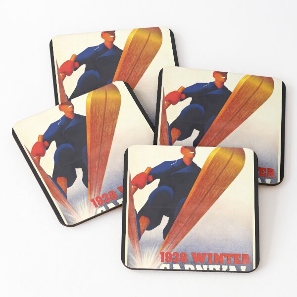 Item preview, Vintage Art Deco Ski Poster | Dartmouth Winter Carnival 1938 | Bold Colors & Dynamic Design | Historical Snow Sports Art designed and sold by artofuniverse.