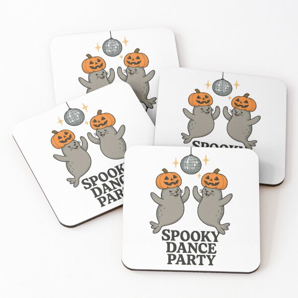 Item preview, Spooky Dance Party Baby Harbor Seals Halloween Design Cute and Spooky Art Inspiring Joy and Positivity for Ocean and marine life lovers designed and sold by ClinicalHubs.