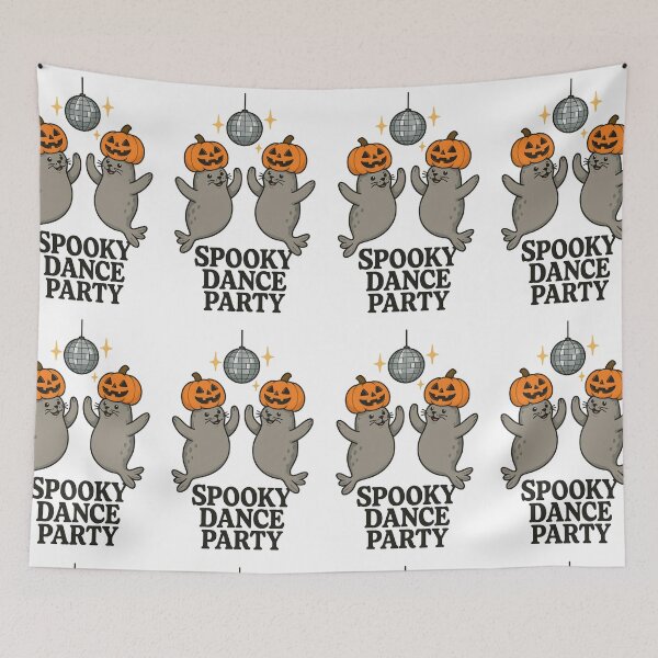 Item preview, Spooky Dance Party Baby Harbor Seals Halloween Design Cute and Spooky Art Inspiring Joy and Positivity for Ocean and marine life lovers designed and sold by ClinicalHubs.
