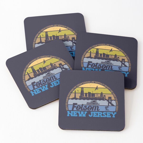 Artikelvorschau, Folsom New Jersey Sonnenuntergang Retro Vintage Lokales Stolz-Logo entworfen und verkauft von CRHPOD20.