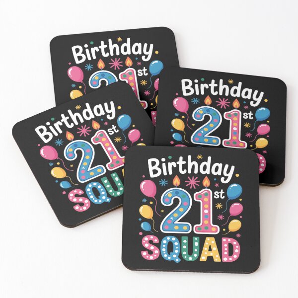 Item preview, 21st Birthday Squad 21 Years Old Party Crew Matching Family  designed and sold by MonsterBuddiess.