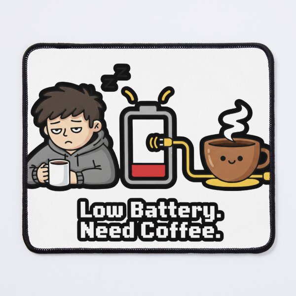 Item preview, Low Battery. Need Coffee designed and sold by Khennshe-Designs.