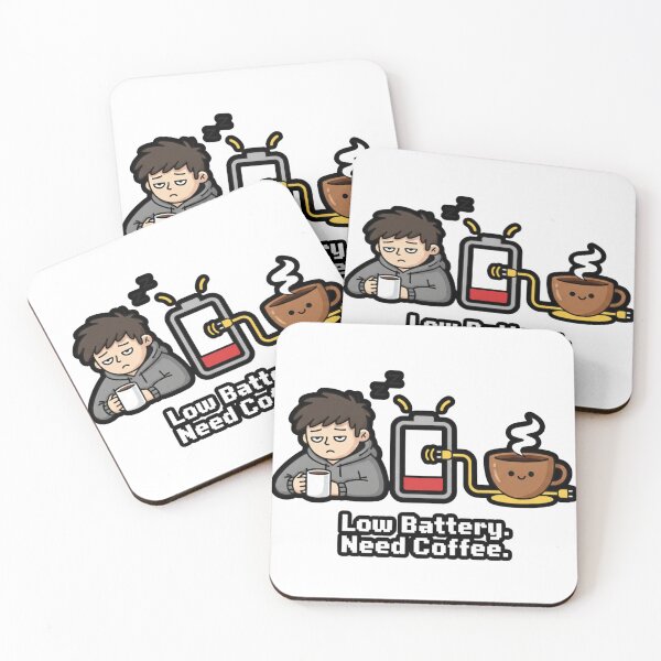 Item preview, Low Battery. Need Coffee designed and sold by Khennshe-Designs.