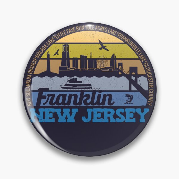 Item preview, Franklin New Jersey Sunset Retro Vintage Local Pride Logo designed and sold by CRHPOD20.
