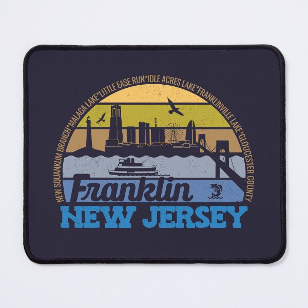 Item preview, Franklin New Jersey Sunset Retro Vintage Local Pride Logo designed and sold by CRHPOD20.
